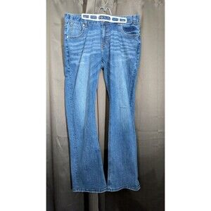 Rock & Roll Cowgirl Boyfriend Jeans Women's 33x34 Blue Bootcut Vtg Y2K Western